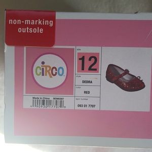 Girls Circo Red Ballet glitter shoes. Toddler size 12.